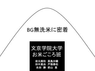 BG 無洗米に密着