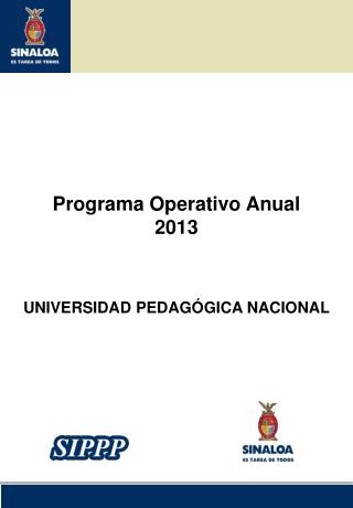 Programa Operativo Anual 2013