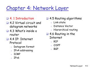 Chapter 4: Network Layer