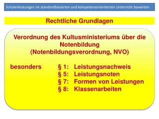 Schülerleistungen im standardbasierten und kompetenzorientierten Unterricht bewerten