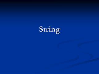 String