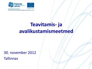 Teavitamis- ja avalikustamismeetmed