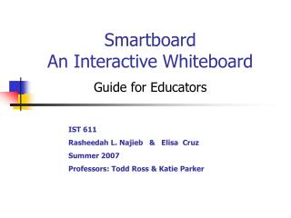 Smartboard An Interactive Whiteboard