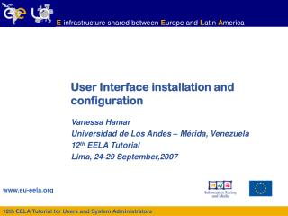 User Interface installation and configuration