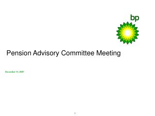 Pension Advisory Committee Meeting