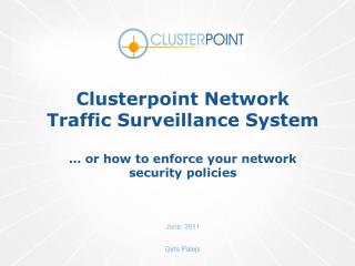 Clusterpoint Network Traffic Surveillance System