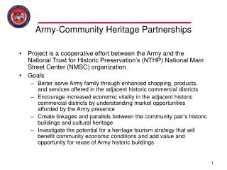 Army-Community Heritage Partnerships