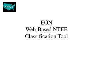 EON Web-Based NTEE Classification Tool