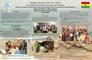 Engaging Students in Service in Ghana Developing Sustainable International Programs