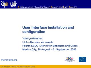 User Interface installation and configuration