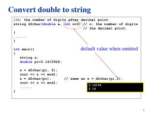 Convert double to string