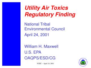 Utility Air Toxics Regulatory Finding