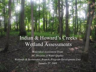 Indian &amp; Howard’s Creeks Wetland Assessments