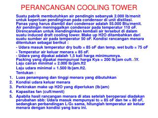PERANCANGAN COOLING TOWER