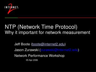 NTP (Network Time Protocol) Why it important for network measurement