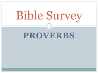 Bible Survey