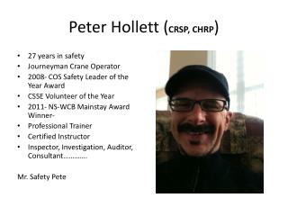 Peter Hollett ( CRSP, CHRP )