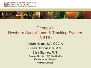 Georgia’s Newborn Surveillance &amp; Tracking System (NSTS)