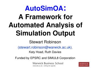 AutoSimOA : A Framework for Automated Analysis of Simulation Output