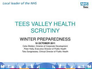 TEES VALLEY HEALTH SCRUTINY