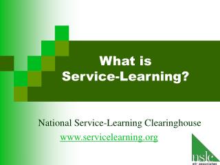 What is Service-Learning?