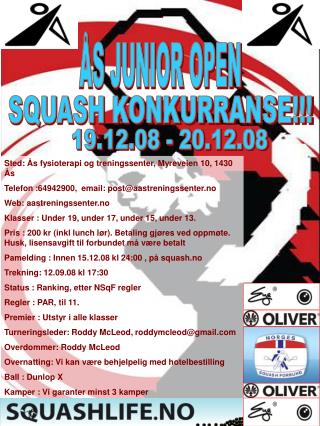 SQUASH KONKURRANSE!!!