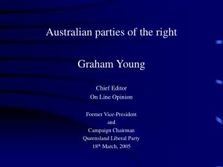 Australian parties of the right