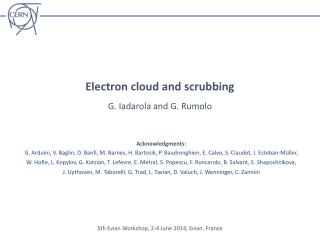 Electron cloud and scrubbing