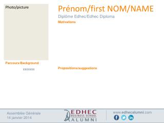 Prénom/first NOM/NAME