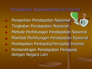 Pendapatan Nasional /National Income