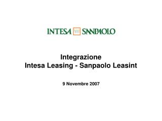 Integrazione Intesa Leasing - Sanpaolo Leasint