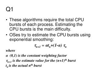 P1 – BLOCKED P2 – BLOCKED P3 – BLOCKED/SUSPEND P4 – RUNNING P5 – READY