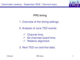 Calorimeter meeting – September 2009 - Clermont team.