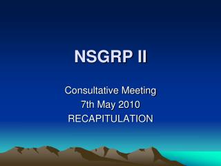 NSGRP II