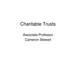 Charitable Trusts