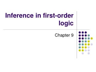 Inference in first-order logic