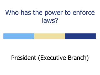 Who has the power to enforce laws?