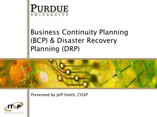 Business Continuity Planning (BCP) & Disaster Recovery Planning (DRP)
