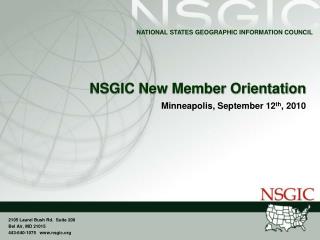 NSGIC New Member Orientation