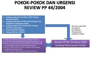 POKOK-POKOK DAN URGENSI REVIEW PP 44/2004