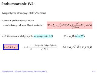 Podsumowanie W5: