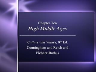 Chapter Ten High Middle Ages