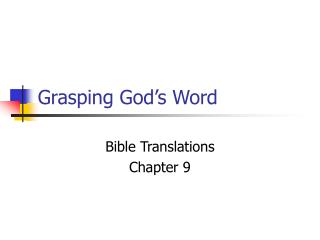 Grasping God’s Word