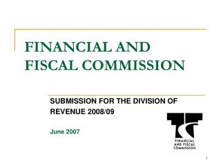 FINANCIAL AND FISCAL COMMISSION