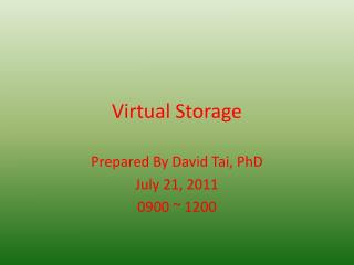 Virtual Storage