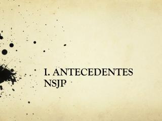 I. ANTECEDENTES NSJP