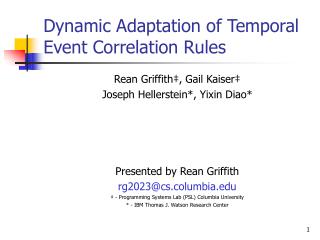 Dynamic Adaptation of Temporal Event Correlation Rules