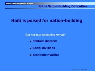 Haiti’s Development Vision