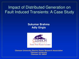Impact of Distributed Generation on Fault Induced Transients: A Case Study