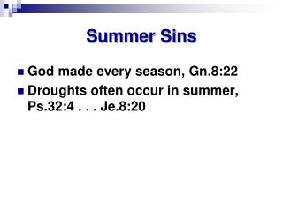 Summer Sins